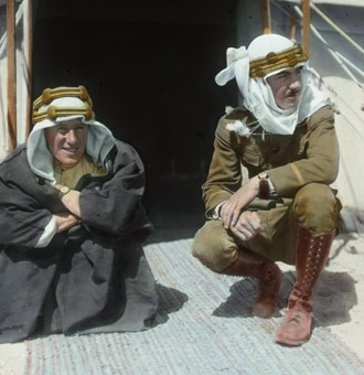 Interactive exhibit about Lowell Thomas & T.E. Lawrence.