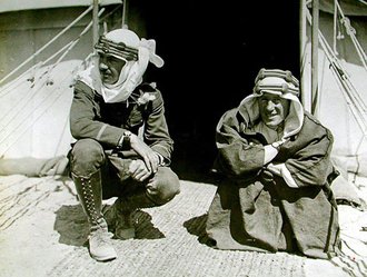 Photo of Lowell Thomas and T.E. Lawrence